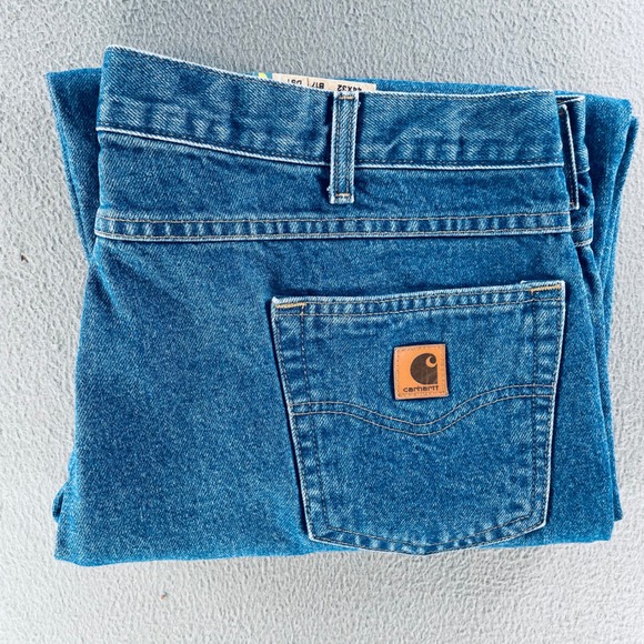 Carhartt Other - Carhartt Men Jeans 100% Cotton 44x32 Relaxed Tapered B17-DST Workwear Blue